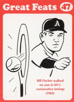 1972 Laughlin Great Feats of Baseball (Red) #47 Bill Fischer Front