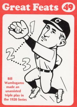 1972 Laughlin Great Feats of Baseball (Red) #49 Bill Wambsganss Front