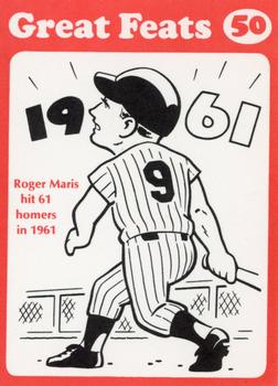 1972 Laughlin Great Feats of Baseball (Red) #50 Roger Maris Front