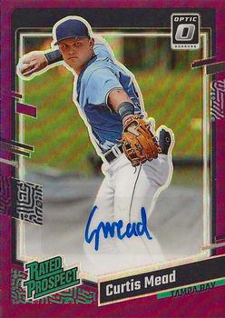 2023 Donruss - Optic Rated Prospects Signatures Purple #RPS-CM Curtis Mead Front