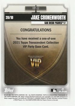 2021 Topps Transcendent Collection VIP Party - Red/Yellow Swirl #VIP-32 Jake Cronenworth Back