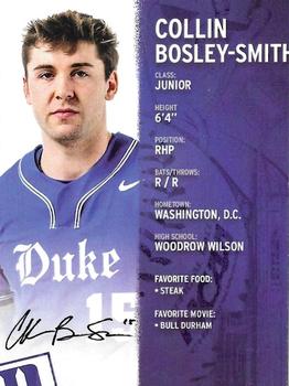 2023 Duke Blue Devils #NNO Collin Bosley-Smith Back