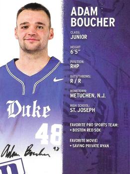 2023 Duke Blue Devils #NNO Adam Boucher Back