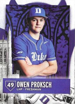 2023 Duke Blue Devils #NNO Owen Proksch Front