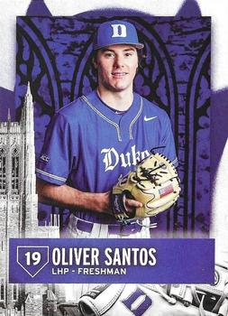 2023 Duke Blue Devils #NNO Oliver Santos Front