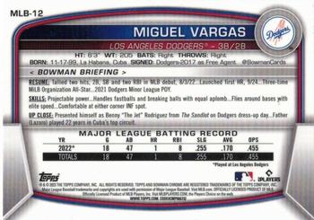 2023 Bowman Chrome National Convention #MLB-12 Miguel Vargas Back