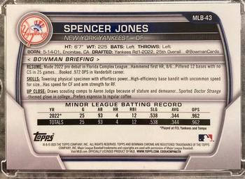 2023 Bowman Chrome National Convention #MLB-43 Spencer Jones Back
