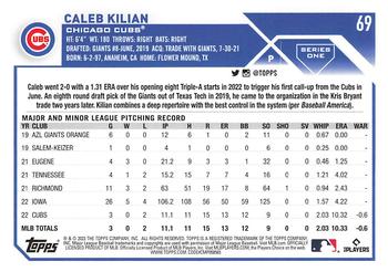 2023 Topps - Gold Star #69 Caleb Kilian Back