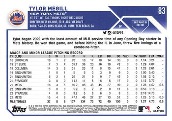2023 Topps - Gold Star #83 Tylor Megill Back