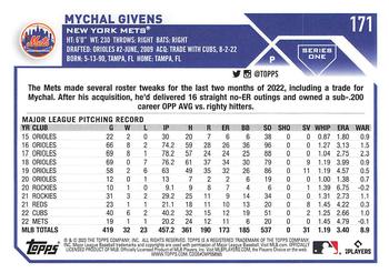2023 Topps - Gold Star #171 Mychal Givens Back