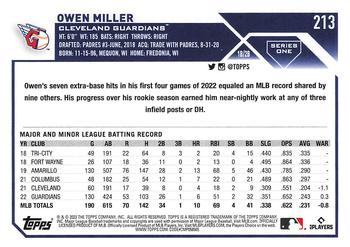 2023 Topps - Gold Star #213 Owen Miller Back