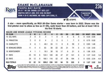 2023 Topps - Gold Star #236 Shane McClanahan Back