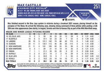 2023 Topps - Gold Star #251 Max Castillo Back