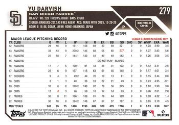 2023 Topps - Gold Star #279 Yu Darvish Back