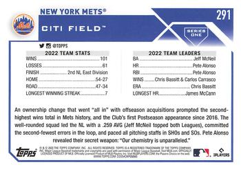 2023 Topps - Gold Star #291 New York Mets Back