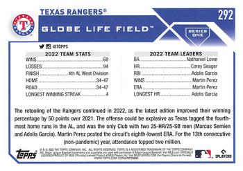 2023 Topps - Gold Star #292 Texas Rangers Back