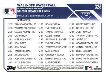 2023 Topps - Gold Star #326 Walk-off Waterfall Back