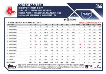 2023 Topps - Gold Star #366 Corey Kluber Back