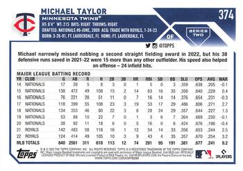 2023 Topps - Gold Star #374 Michael Taylor Back