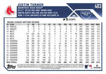 2023 Topps - Gold Star #403 Justin Turner Back