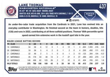 2023 Topps - Gold Star #437 Lane Thomas Back