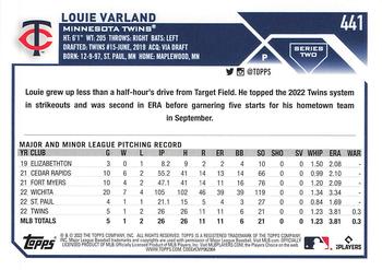 2023 Topps - Gold Star #441 Louie Varland Back