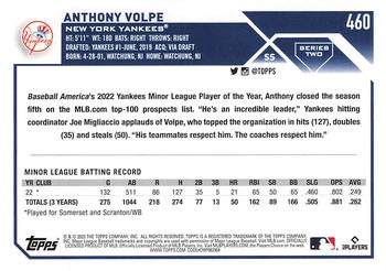 2023 Topps - Gold Star #460 Anthony Volpe Back