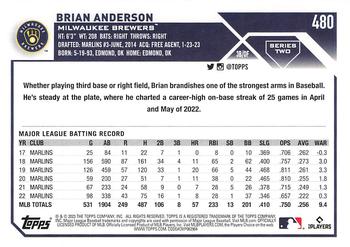 2023 Topps - Gold Star #480 Brian Anderson Back