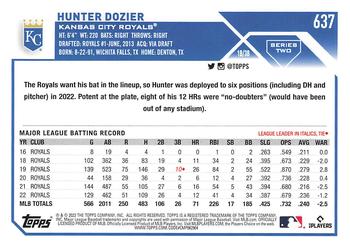 2023 Topps - Gold Star #637 Hunter Dozier Back