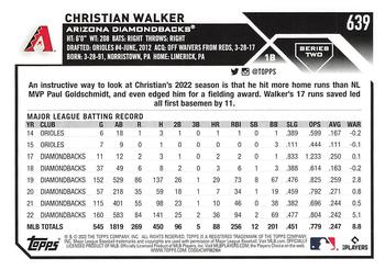 2023 Topps - Gold Star #639 Christian Walker Back
