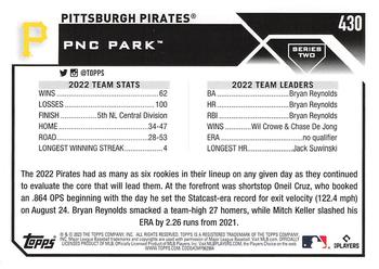 2023 Topps - Blue Star #430 Pittsburgh Pirates Back
