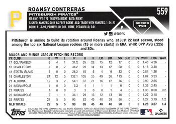 2023 Topps - Blue Star #559 Roansy Contreras Back