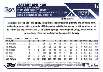 2023 Topps - 582 Montgomery Club Foil Stamped #12 Jeffrey Springs Back