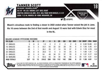 2023 Topps - 582 Montgomery Club Foil Stamped #18 Tanner Scott Back