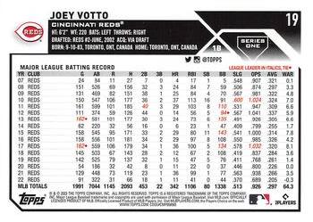 2023 Topps - 582 Montgomery Club Foil Stamped #19 Joey Votto Back