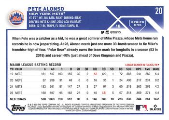 2023 Topps - 582 Montgomery Club Foil Stamped #20 Pete Alonso Back