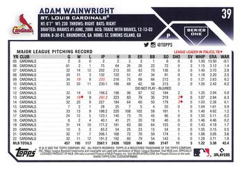 2023 Topps - 582 Montgomery Club Foil Stamped #39 Adam Wainwright Back