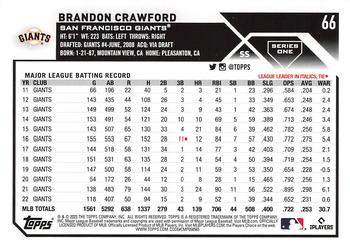 2023 Topps - 582 Montgomery Club Foil Stamped #66 Brandon Crawford Back