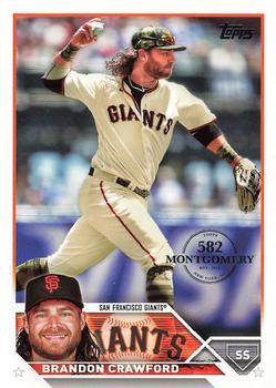 2023 Topps - 582 Montgomery Club Foil Stamped #66 Brandon Crawford Front