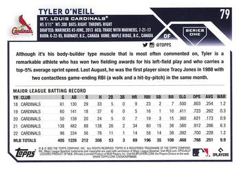 2023 Topps - 582 Montgomery Club Foil Stamped #79 Tyler O'Neill Back