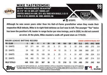 2023 Topps - 582 Montgomery Club Foil Stamped #98 Mike Yastrzemski Back