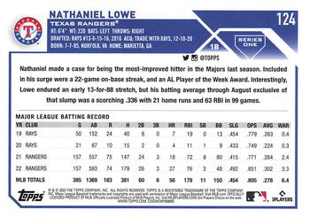 2023 Topps - 582 Montgomery Club Foil Stamped #124 Nathaniel Lowe Back