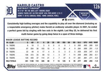 2023 Topps - 582 Montgomery Club Foil Stamped #126 Harold Castro Back