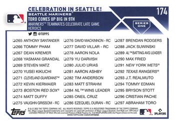 2023 Topps - 582 Montgomery Club Foil Stamped #174 Celebration in Seattle! Back