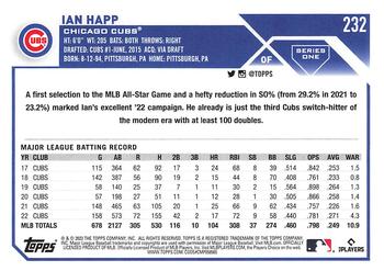 2023 Topps - 582 Montgomery Club Foil Stamped #232 Ian Happ Back