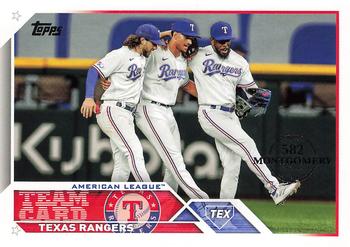 2023 Topps - 582 Montgomery Club Foil Stamped #292 Texas Rangers Front