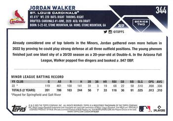2023 Topps - 582 Montgomery Club Foil Stamped #344 Jordan Walker Back
