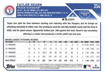 2023 Topps - 582 Montgomery Club Foil Stamped #354 Taylor Hearn Back