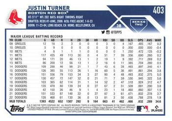 2023 Topps - 582 Montgomery Club Foil Stamped #403 Justin Turner Back