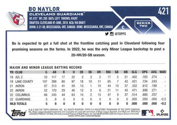 2023 Topps - 582 Montgomery Club Foil Stamped #421 Bo Naylor Back